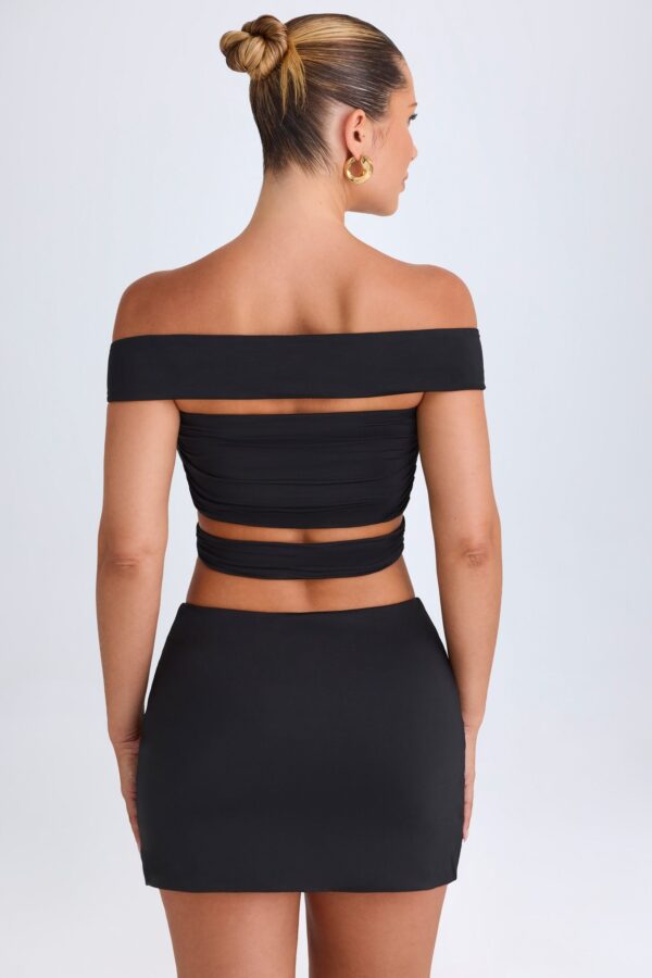 Mid-Rise Micro Mini Skirt in Black - Image 2