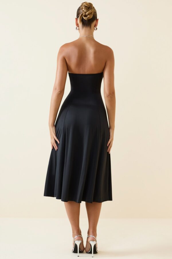 Bandeau Midaxi Dress in Black - Image 2