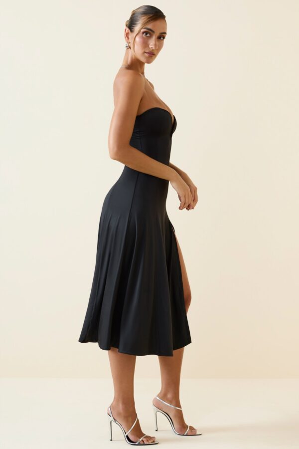 Bandeau Midaxi Dress in Black - Image 5