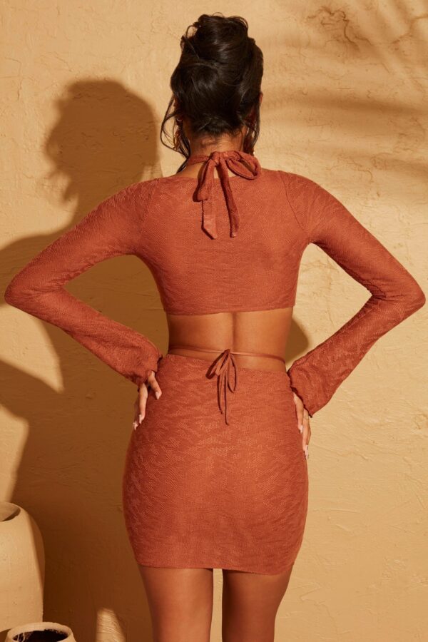 Halter Crop Top in Rust - Image 2