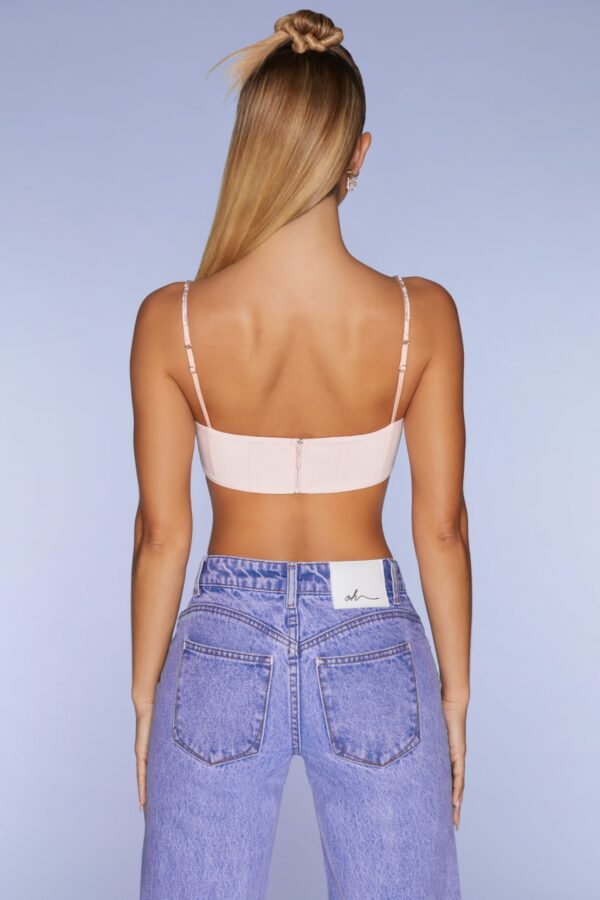 Embellished Strap Crop Top in Blush - Image 2