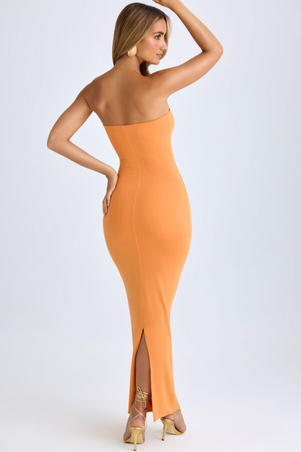 Modal Bandeau Maxi Dress in Sunset Orange - Image 2