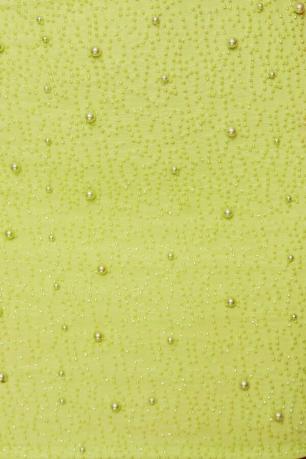 Halter Neck Cut Out Mini Dress in Lime - Image 5
