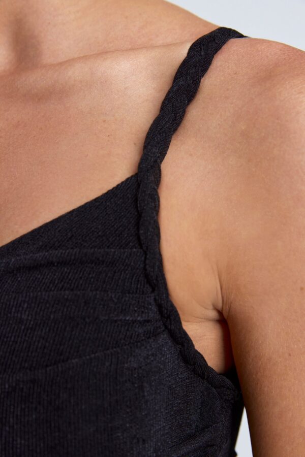 One Shoulder Cut Out Maxi Dress in Black - Image 4