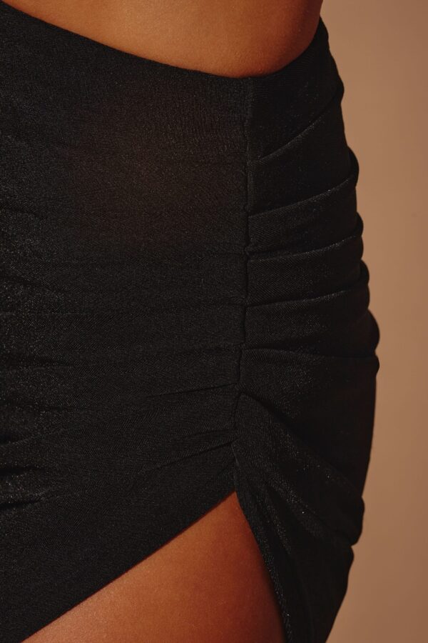 One Shoulder Cut Out Maxi Dress in Black - Image 12