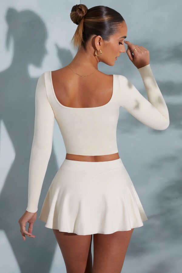 Mini Skort in Ivory - Image 2