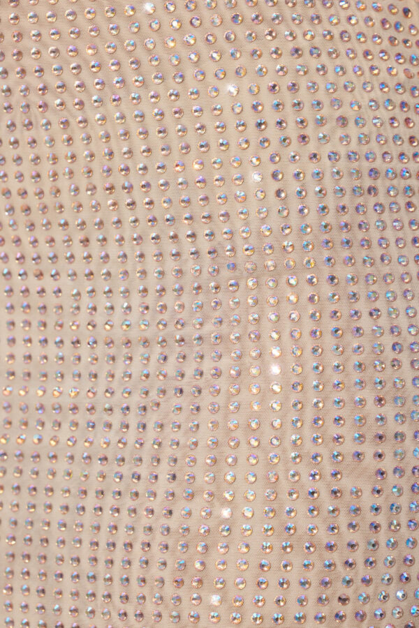 Embellished Strapless Crop Top in Champagne - Image 9