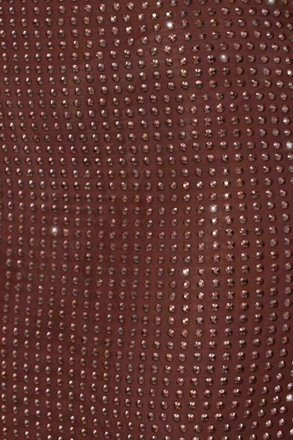 Embellished Strapless Crop Top in Espresso - Image 9