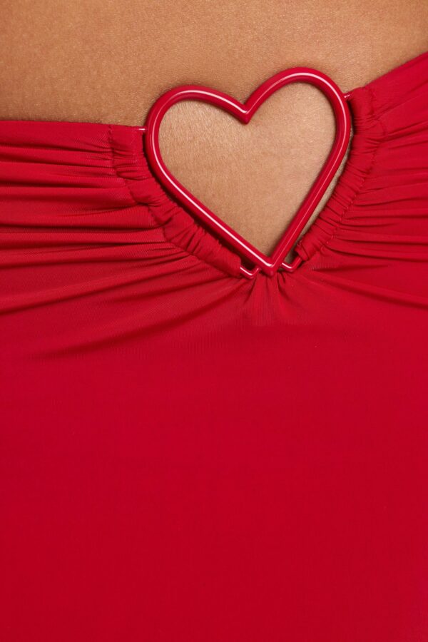 Mid Rise Maxi Skirt in Fire Red - Image 4