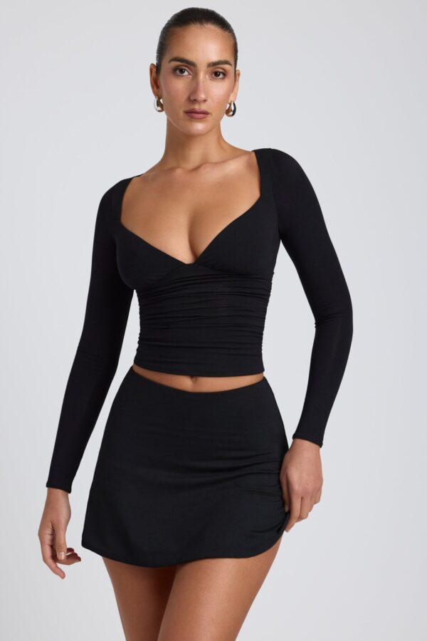 Modal A-Line Mini Skort in Black - Image 6
