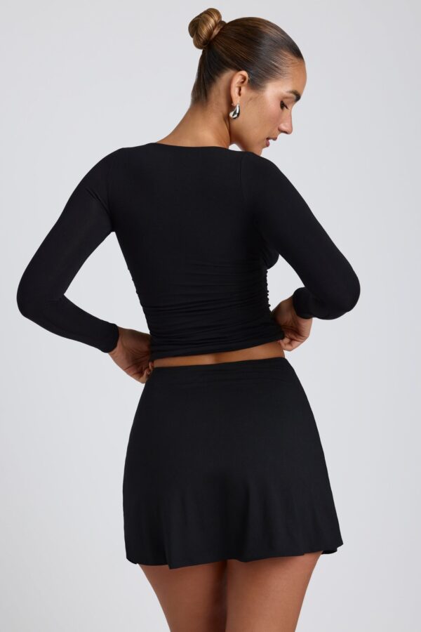 Modal A-Line Mini Skort in Black - Image 2