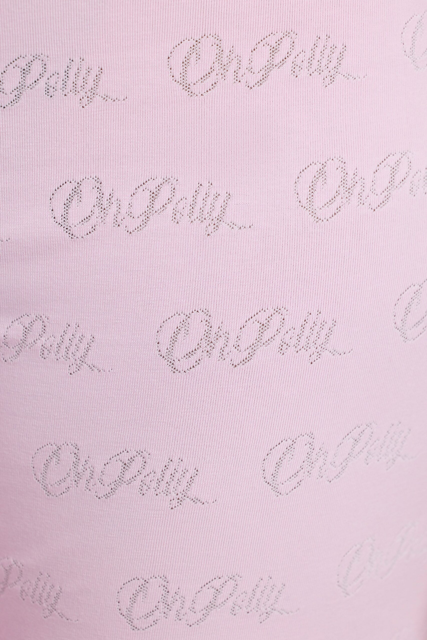 Petite Mid Rise Straight Leg Pointelle Trousers in Baby Pink - Image 4