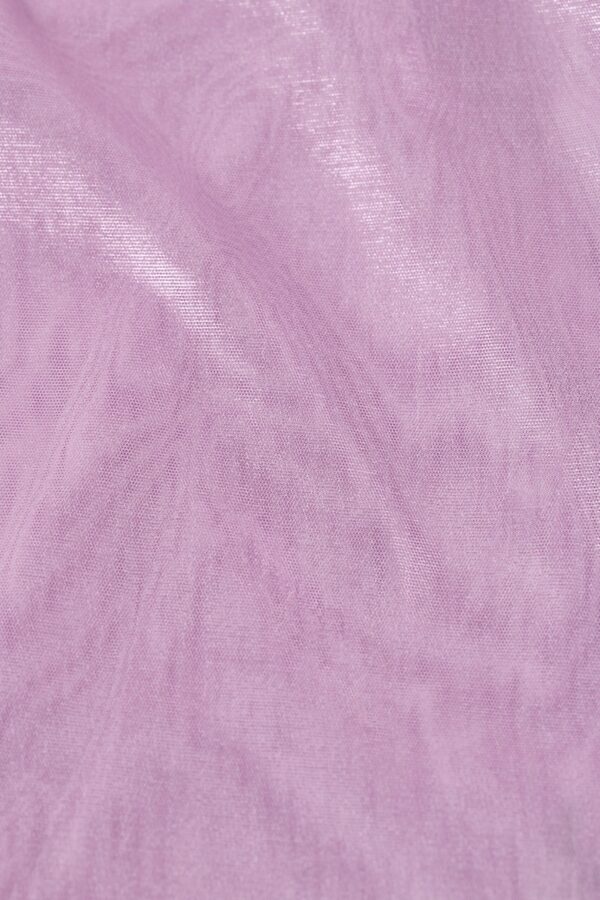 Metallic Cut-Out One-Shoulder Mini Dress in Violet Pink - Image 4