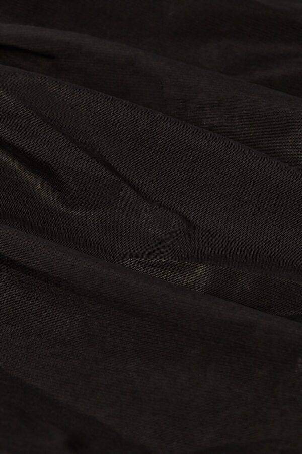 Petite Metallic Ruffle Low-Rise Flared Trousers in Black - Image 4