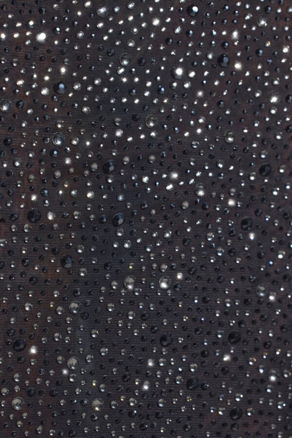 Embellished Ruched Maxi Skirt in Black - Image 4