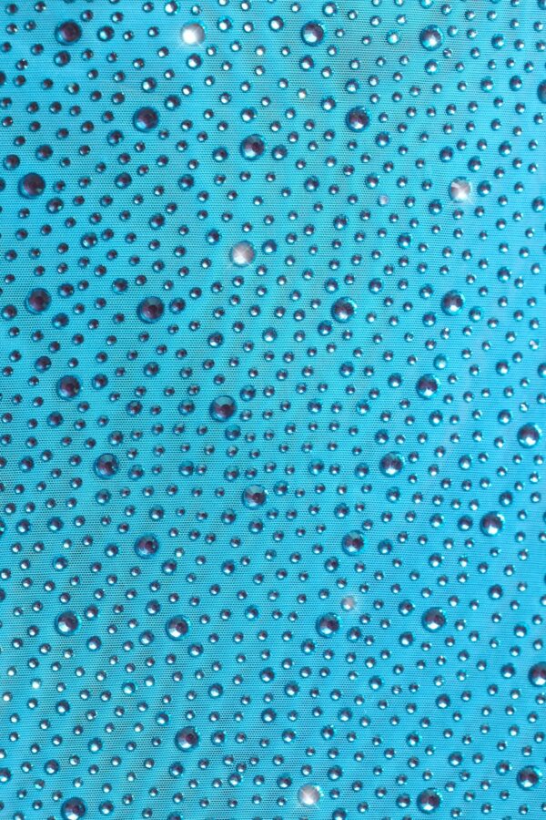 Embellished Square-Neck Top in Aqua Blue - Image 4