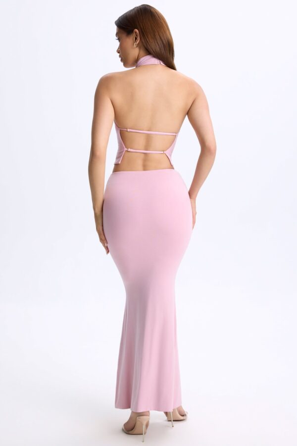Low-Rise Maxi Skirt in Blush Pink - Image 2
