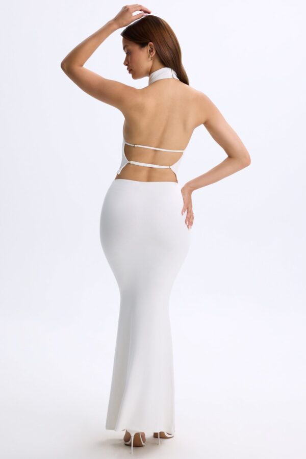 Low-Rise Maxi Skirt in White - Image 2