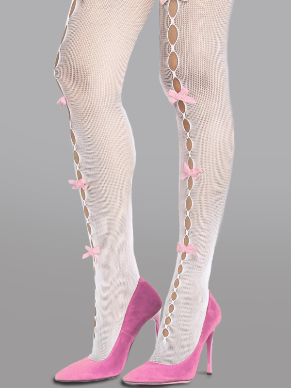 Cute Bow Hollow Out Tights - Image 9