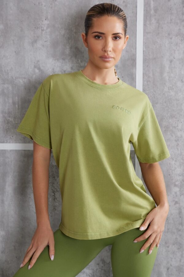 Oversized T-Shirt in Olive - Image 2