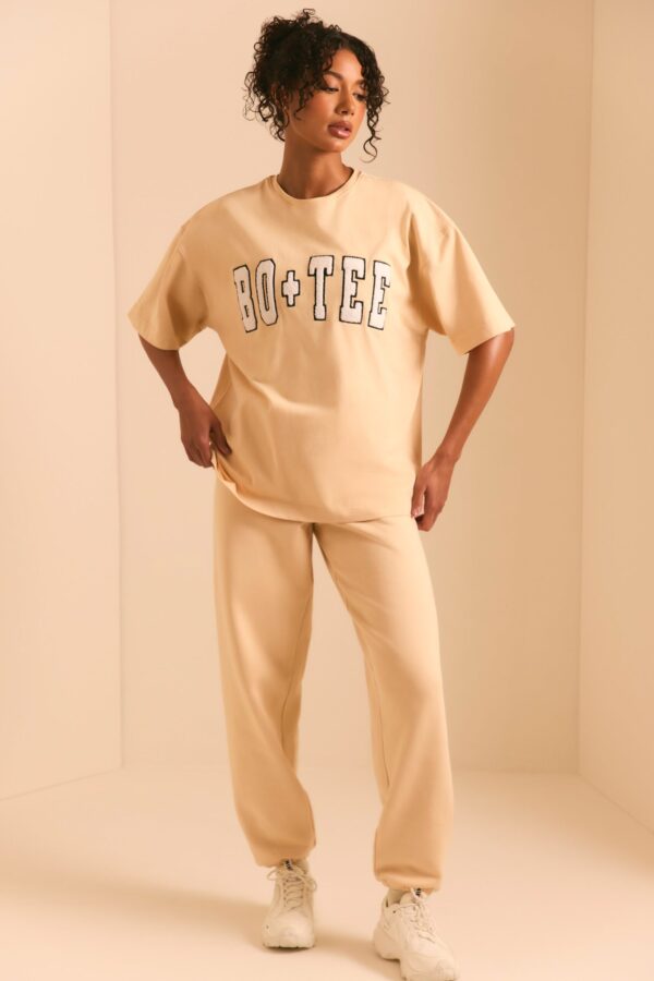 Relaxed Fit Joggers in Sand - Image 3