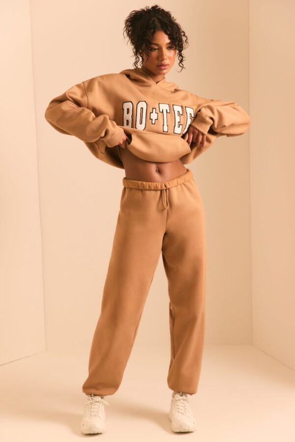 Relaxed Fit Joggers in Chestnut Brown - Image 4