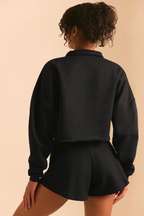 Half Zip Sweater in Black - Image 2