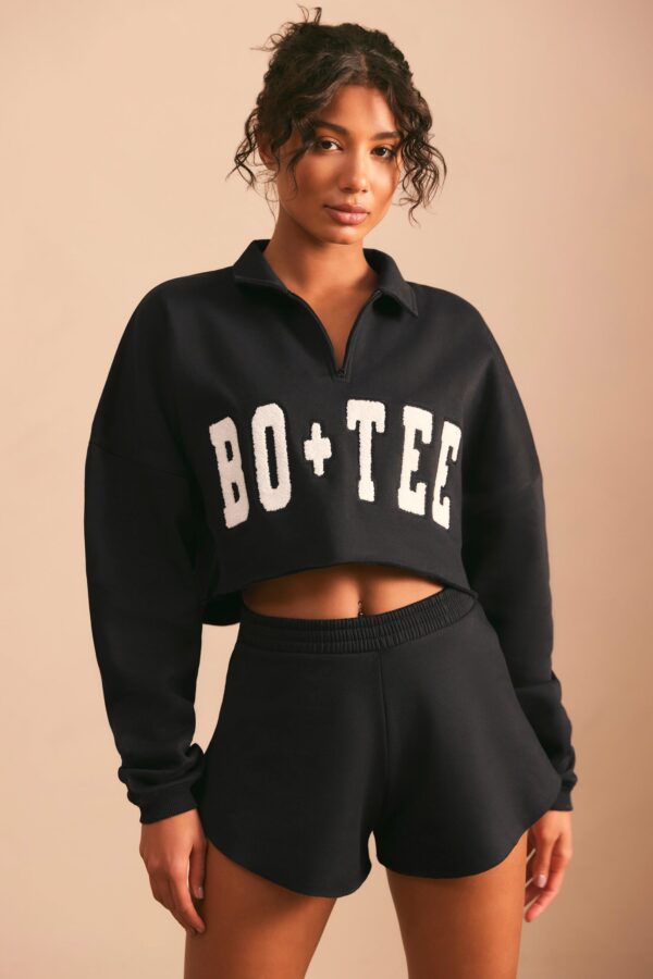 Half Zip Sweater in Black - Image 5