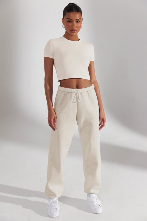 Oversized Joggers in Heather Oat - Image 7
