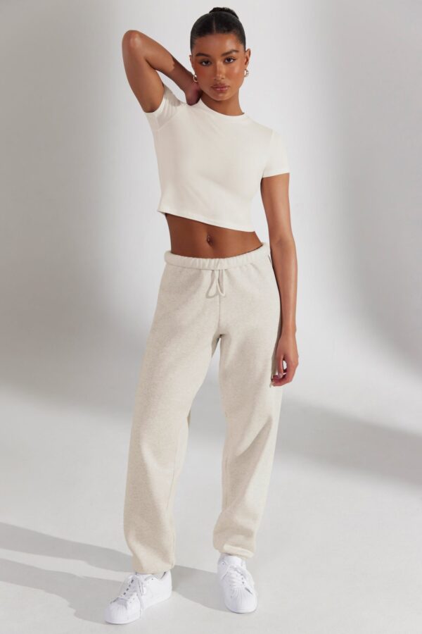 Oversized Joggers in Heather Oat - Image 8