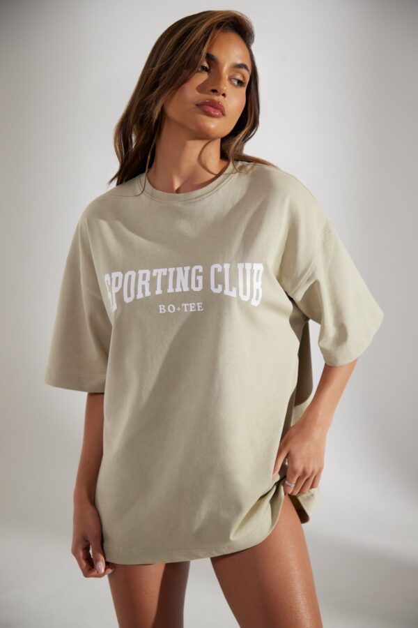 Oversized Short Sleeve T-Shirt in Limestone - Image 5