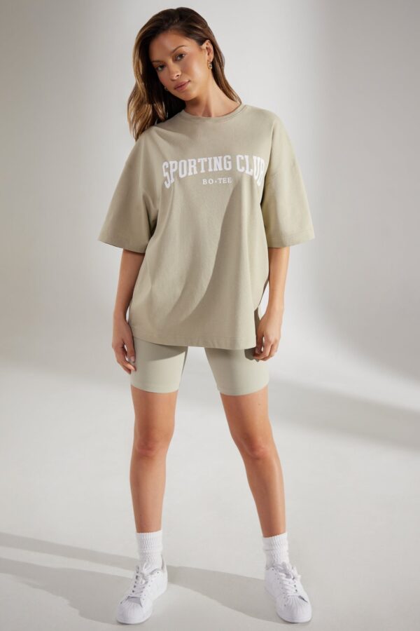 Oversized Short Sleeve T-Shirt in Limestone - Image 7