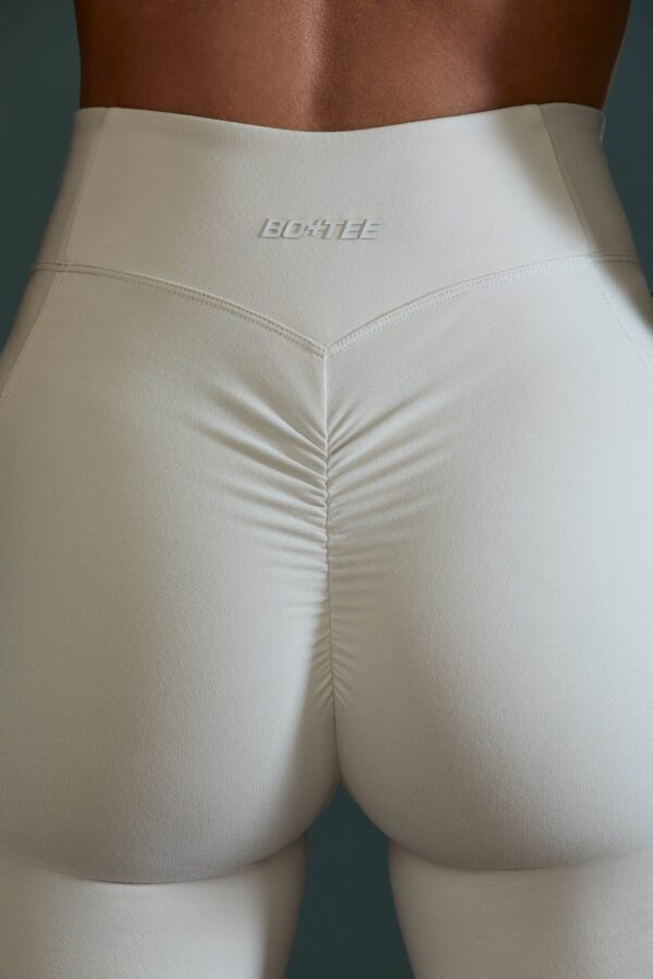 High Waist Wrap Over Leggings in Grey - Image 4