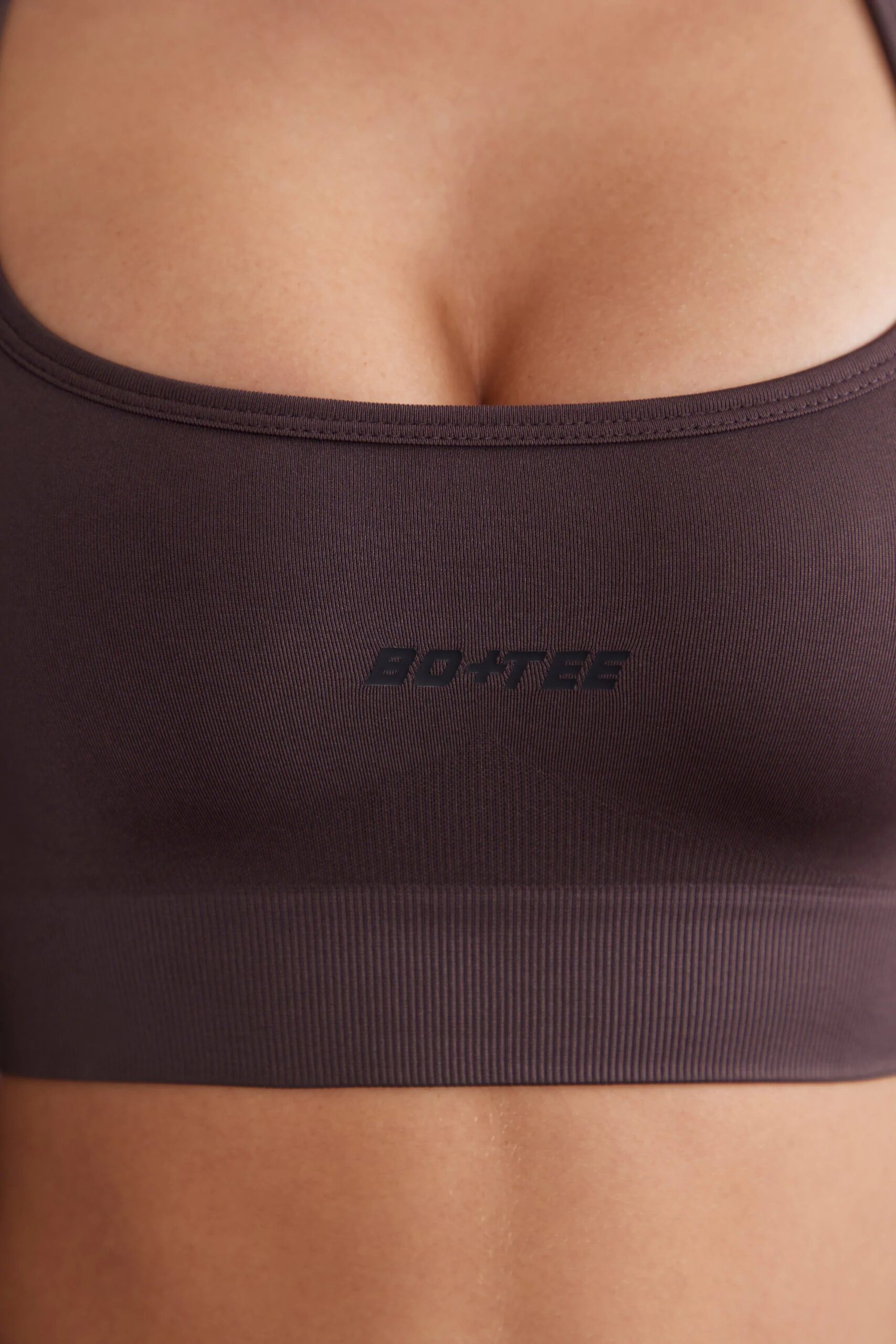 Long Sleeve Crop Top in Brown - Image 5