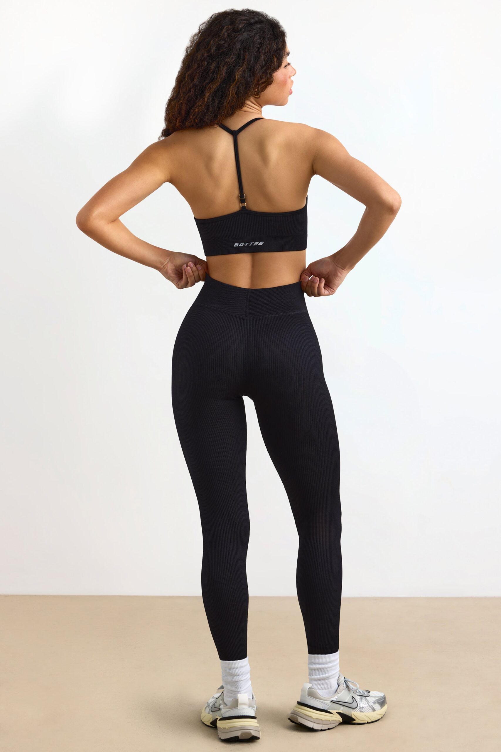 Petite FlexiRib High Waist Leggings in Black - Image 2