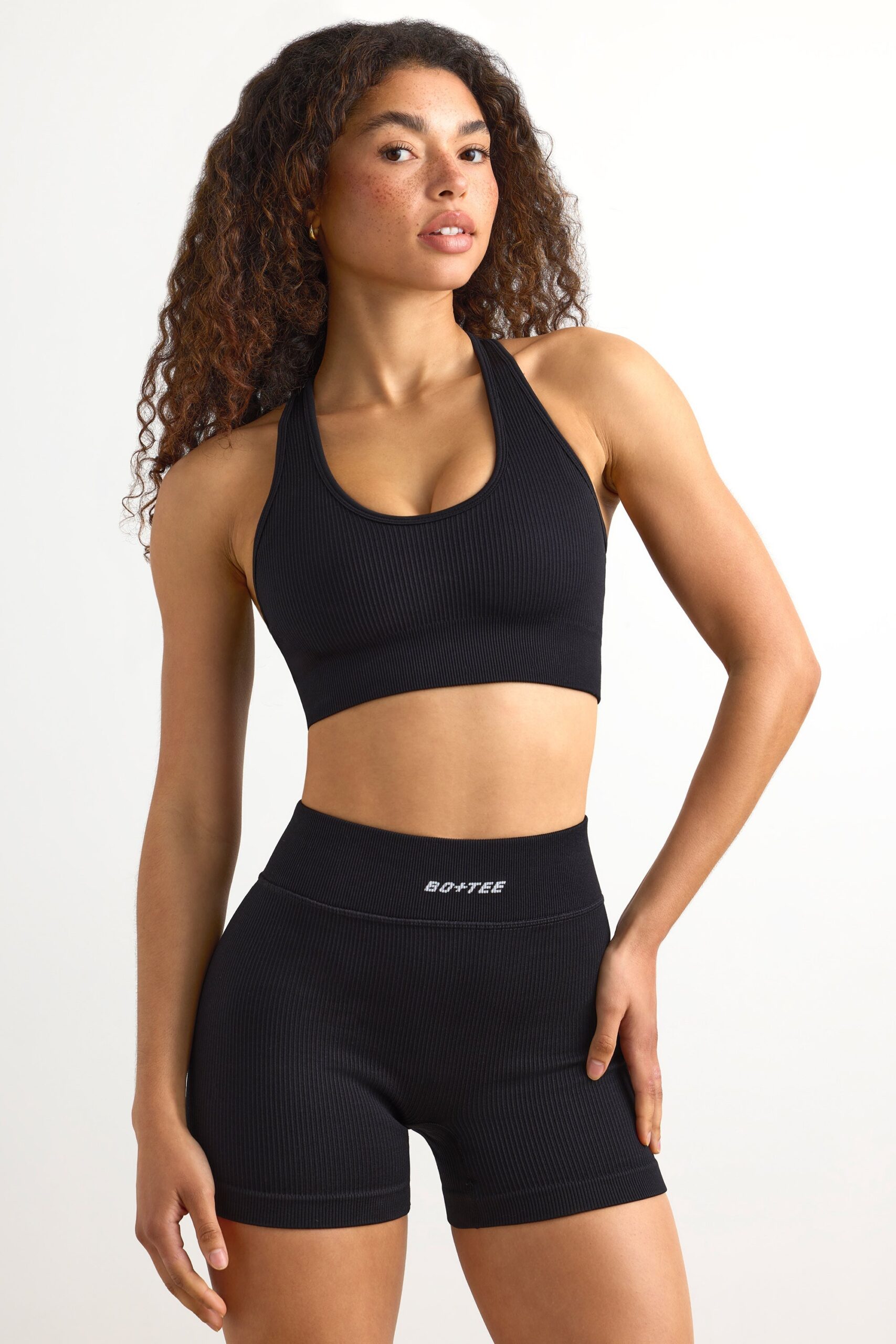 FlexiRib Mini Shorts in Black - Image 6