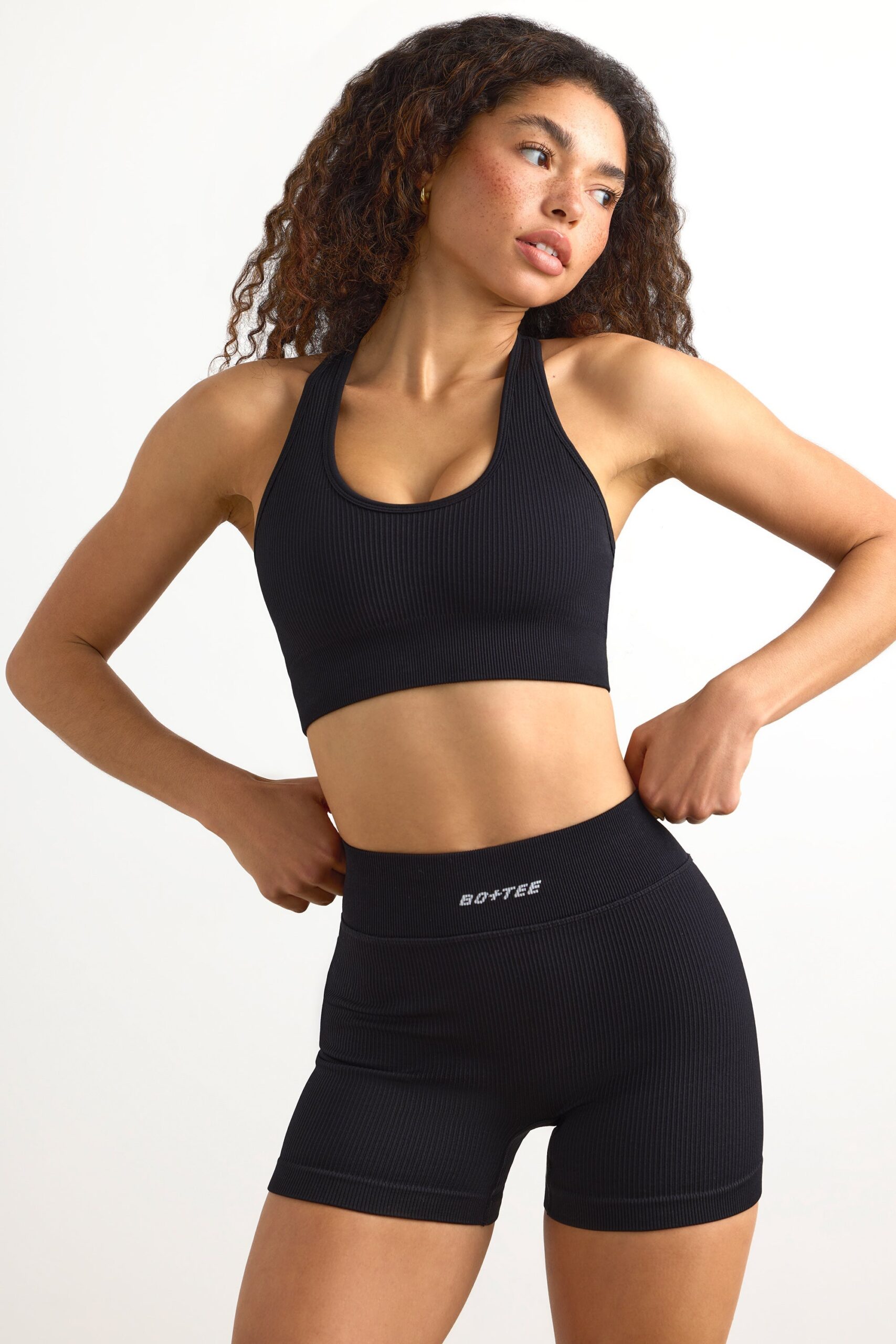 FlexiRib Mini Shorts in Black - Image 5