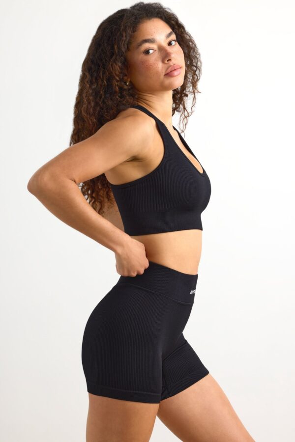 FlexiRib Mini Shorts in Black - Image 3