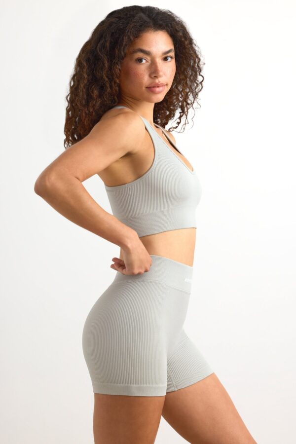 FlexiRib Mini Shorts in Grey - Image 3