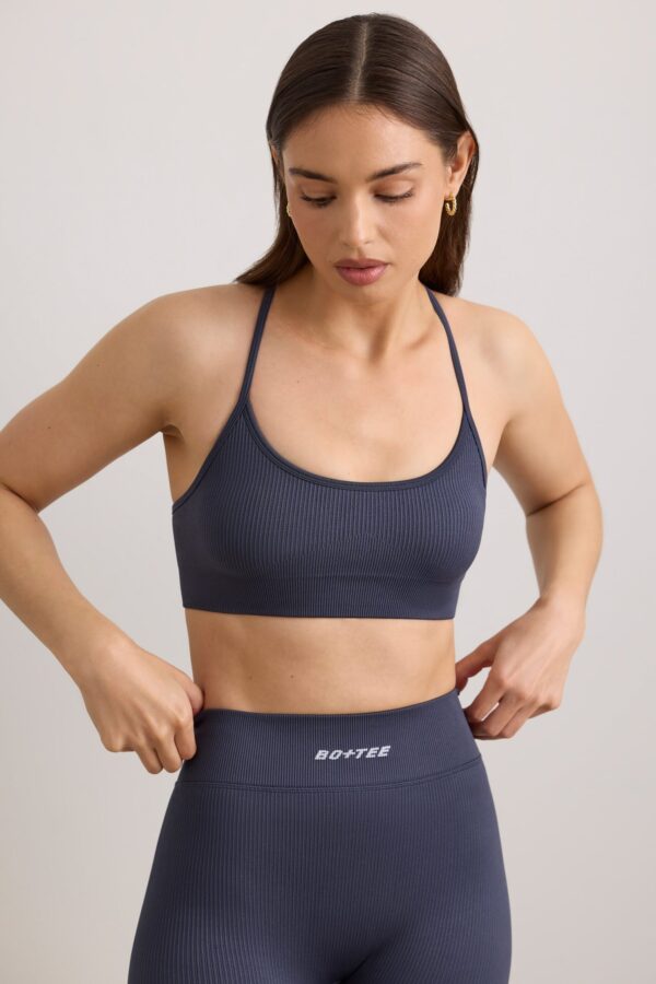 FlexiRib Scoop Neck Sports Bra in Slate - Image 7