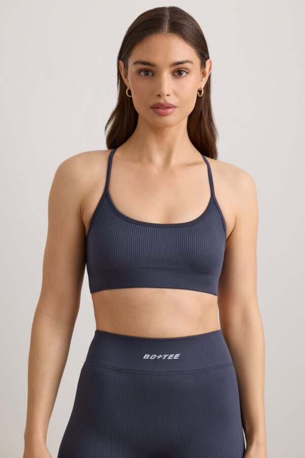 FlexiRib Scoop Neck Sports Bra in Slate - Image 8