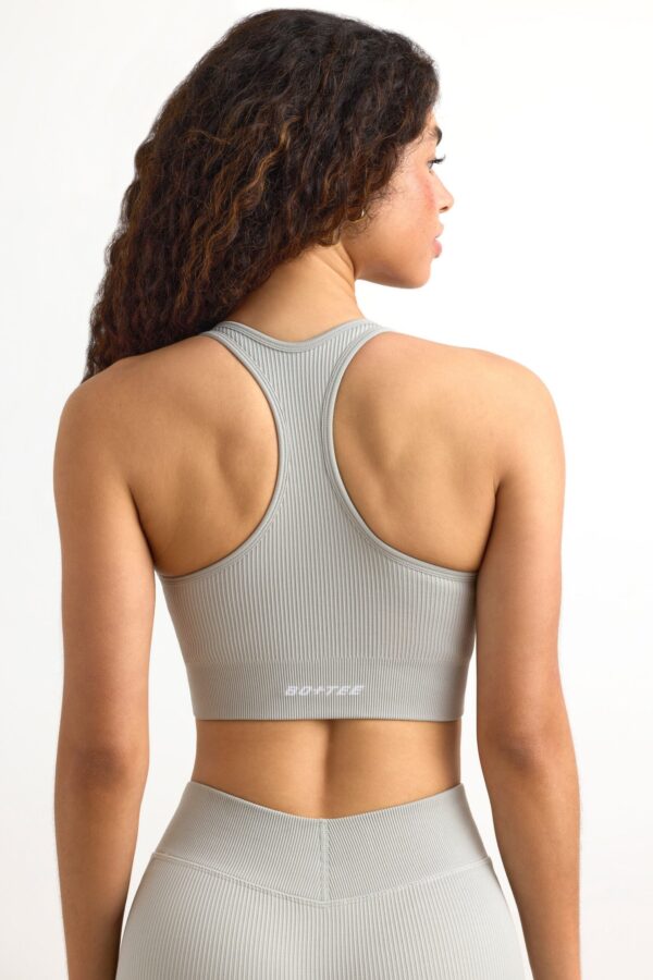FlexiRib Racerback Sports Bra in Grey - Image 2