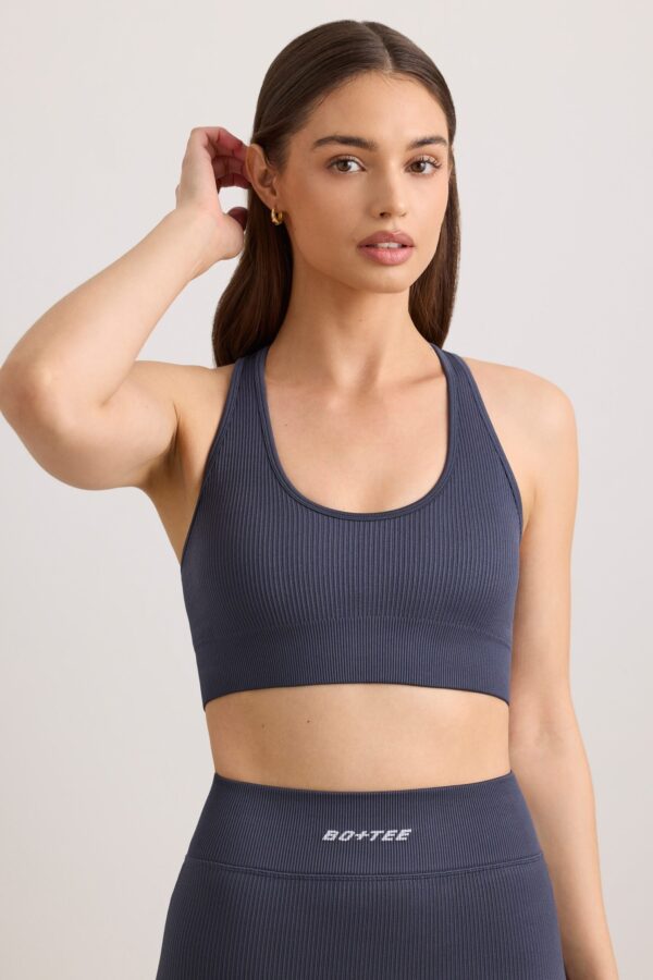 FlexiRib Wide Strap Sports Bra in Slate - Image 6
