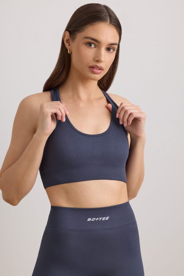 FlexiRib Wide Strap Sports Bra in Slate - Image 9