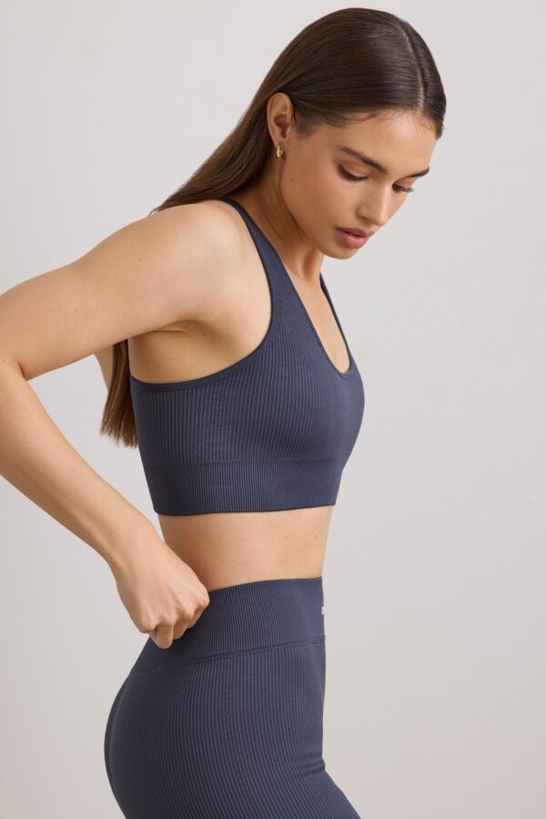 FlexiRib Wide Strap Sports Bra in Slate - Image 2