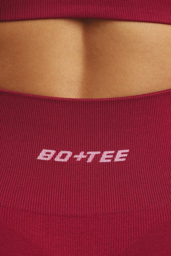 High Waist Define Luxe Mini Shorts in Raspberry - Image 4