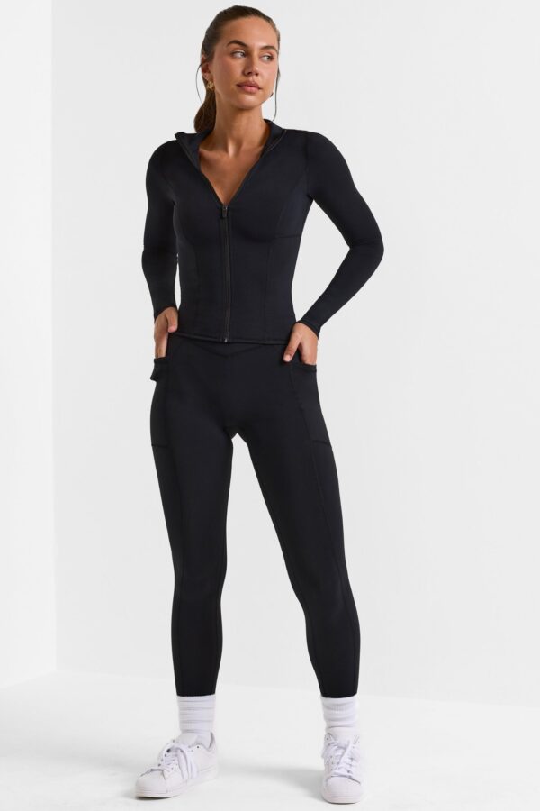 Full Length Leggings with Pockets in Black - Image 8