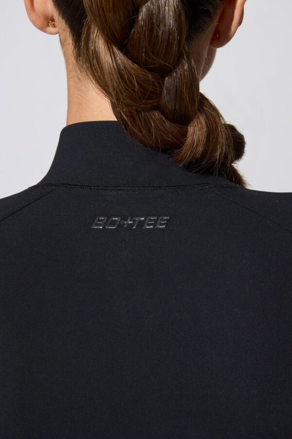 Long Sleeve Zip Up Jacket in Black - Image 5