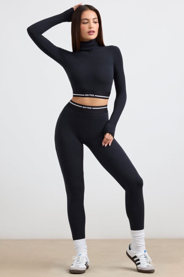 High-Waist Leggings in Black - Image 7