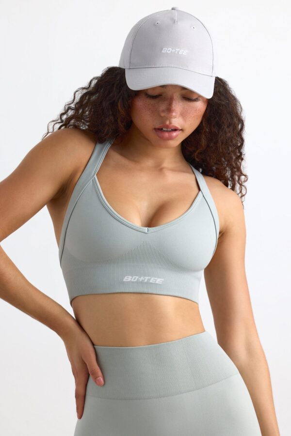 Baseball Cap in Grey Marl - Image 3